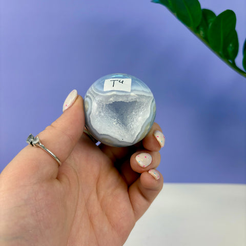 Statement Druzy Blue Lace Agate Sphere
