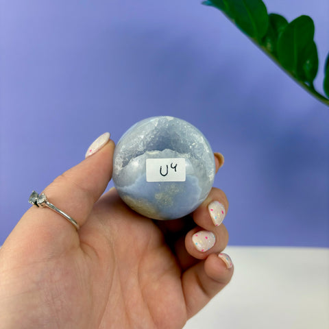 Statement Druzy Blue Lace Agate Sphere
