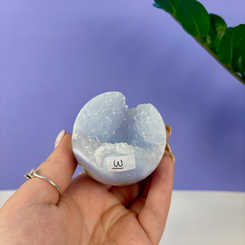Statement Druzy Blue Lace Agate Sphere