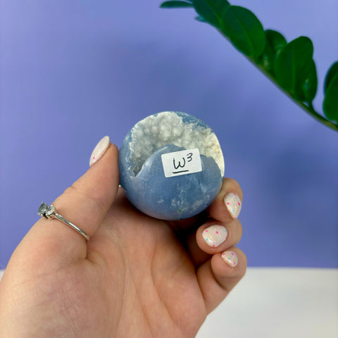 Statement Druzy Blue Lace Agate Sphere