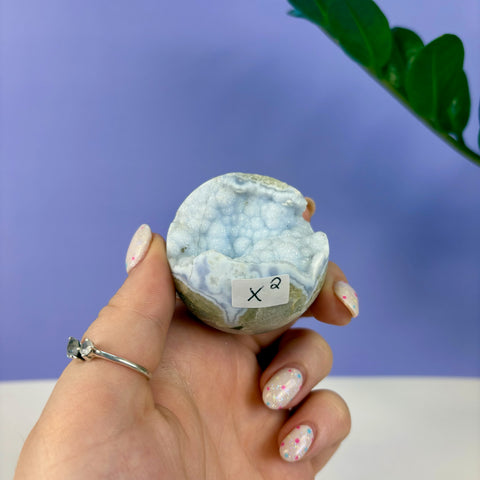 Statement Druzy Blue Lace Agate Sphere