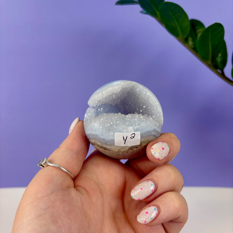 Statement Druzy Blue Lace Agate Sphere