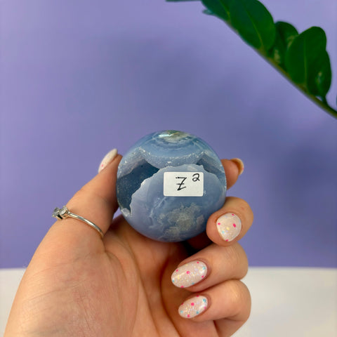 Statement Druzy Blue Lace Agate Sphere