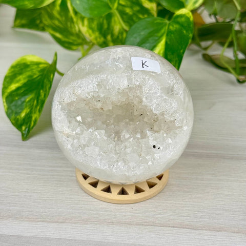 Statement Druzy Sphere K (Inverted pink chlorite quartz) 11 - Kenna's Crystals from TikTok