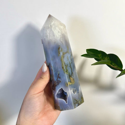 Statement Moss Agate Tower C2 36 - Kenna's Crystals from TikTok