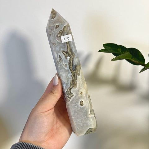 Statement Moss Agate Tower F2 63 - Kenna's Crystals from TikTok
