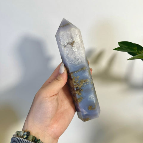 Statement Moss Agate Tower L2 76 - Kenna's Crystals from TikTok