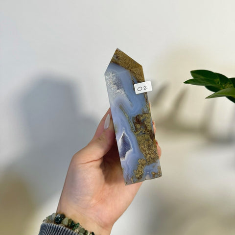 Statement Moss Agate Tower O2 81 - Kenna's Crystals from TikTok