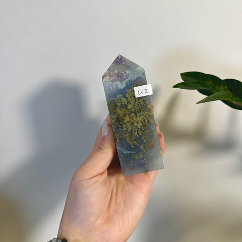 Statement Moss Agate Tower U2 93 - Kenna's Crystals from TikTok