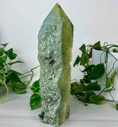 Statement Prehnite Tower With Epidote C 3 - Kenna's Crystals from TikTok