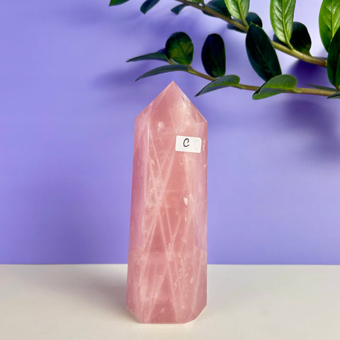 Statement Rose Quartz Tower