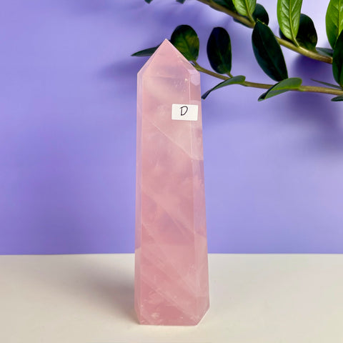 Statement Rose Quartz Tower