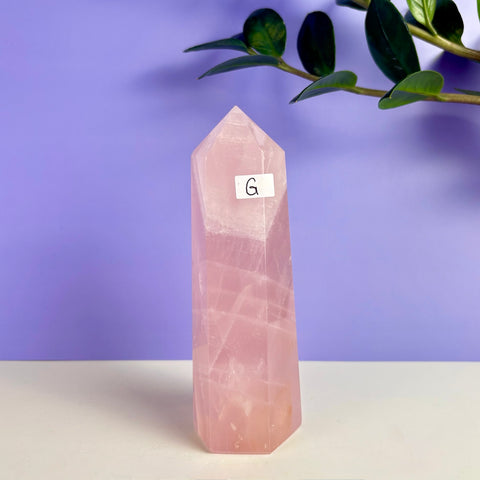 Statement Rose Quartz Tower