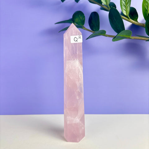 Statement Rose Quartz Tower