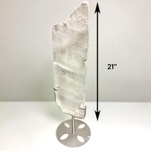 Statement Selenite Slab (W/ Custom Stand) B 2 - Kenna's Crystals from TikTok