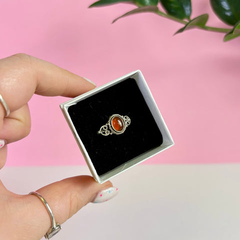 Sterling Silver Carnelian Ring