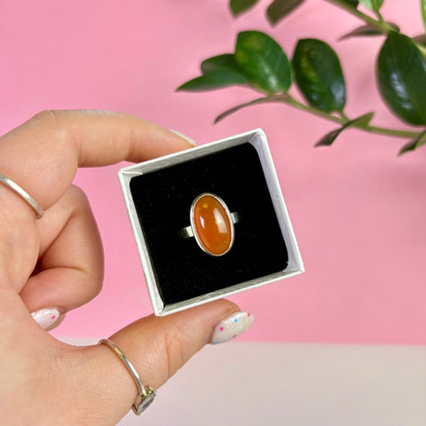 Sterling Silver Carnelian Ring