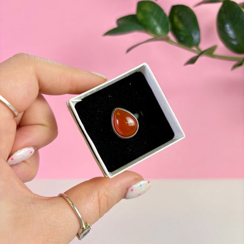 Sterling Silver Carnelian Ring