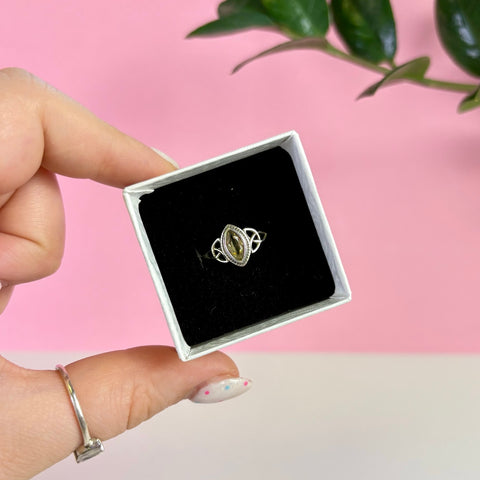 Sterling Silver Faceted Citrine Ring