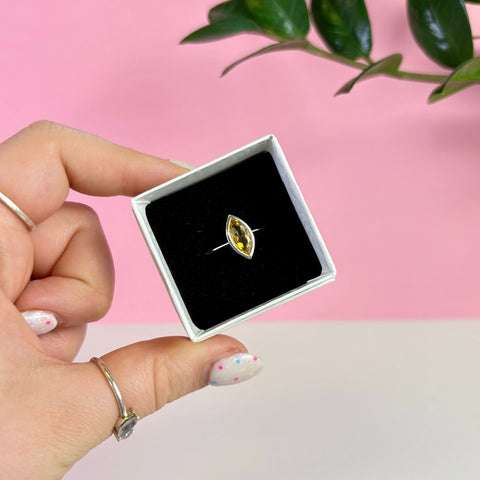 Sterling Silver Faceted Citrine Ring