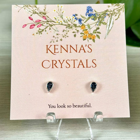 Sterling Silver London Blue Topaz Stud Earrings 2 - Kenna's Crystals from TikTok