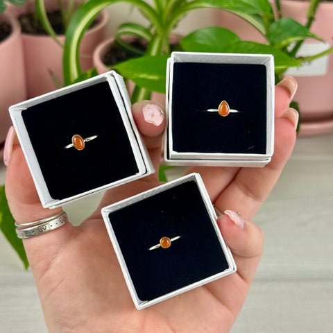 Sterling Silver Polished Carnelian Ring 4 1 - Kenna's Crystals from TikTok