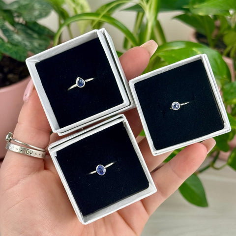 Sterling Silver Stackable Tanzanite Ring 4 1 - Kenna's Crystals from TikTok