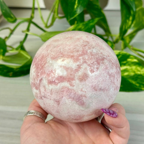 Strawberries and Cream Pink Opal Sphere 111 7 - Kenna's Crystals from TikTok