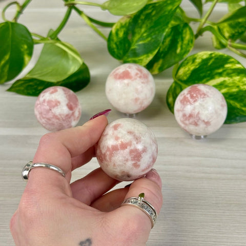 Strawberries and Cream Pink Opal Sphere 22 2 - Kenna's Crystals from TikTok