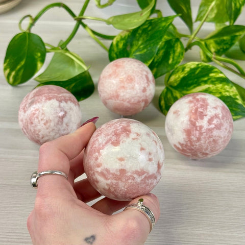 Strawberries and Cream Pink Opal Sphere 44 4 - Kenna's Crystals from TikTok