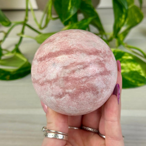 Strawberries and Cream Pink Opal Sphere 66 6 - Kenna's Crystals from TikTok