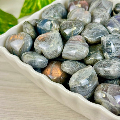 Sunset Labradorite Love Heart 3 - Kenna's Crystals from TikTok