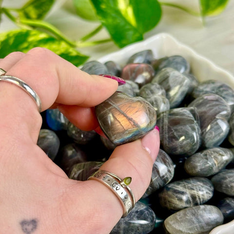 Sunset Labradorite Love Heart 1 - Kenna's Crystals from TikTok