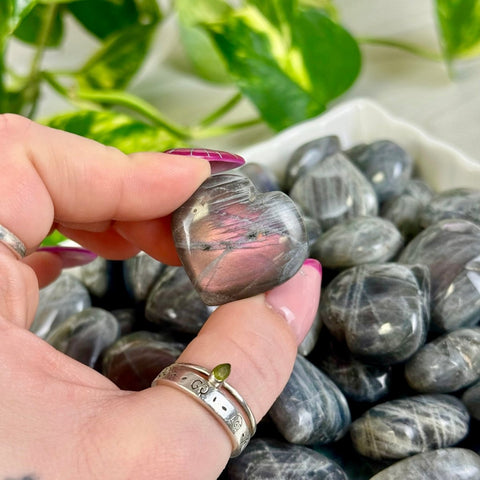 Sunset Labradorite Love Heart 2 - Kenna's Crystals from TikTok