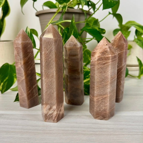 Sunstone In Peach Moonstone Tower 55 2 - Kenna's Crystals from TikTok