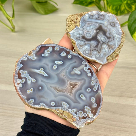 Swazi Rose Agate Slice 77 3 - Kenna's Crystals from TikTok