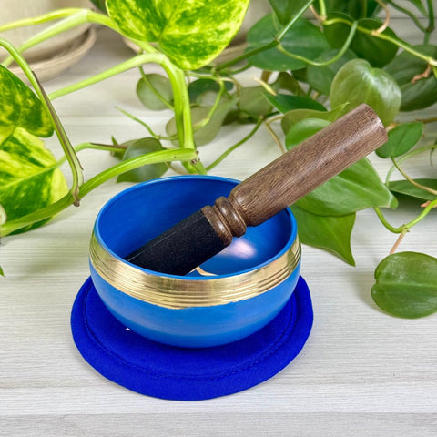 Tibetan Singing Bowl Dark Blue - Throat 5 - Kenna's Crystals from TikTok