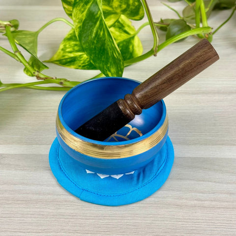 Tibetan Singing Bowl Light Blue - Third Eye 6 - Kenna's Crystals from TikTok