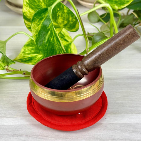 Tibetan Singing Bowl Red - Root 2 - Kenna's Crystals from TikTok