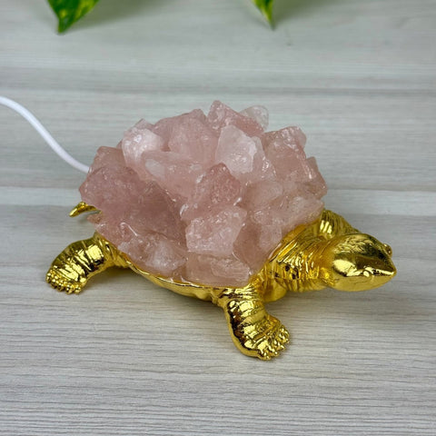 Turtle Lamp - Rose Quartz 1 - Kenna's Crystals from TikTok