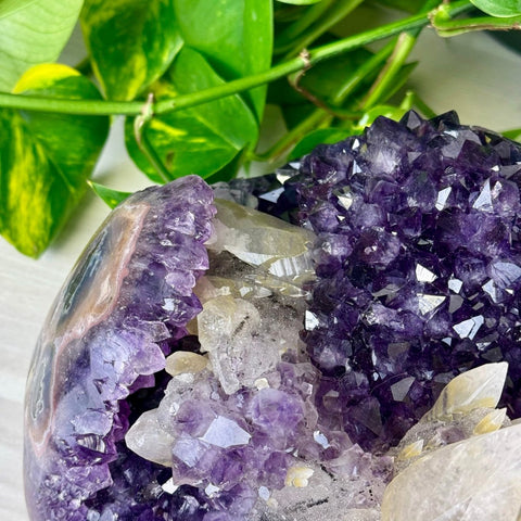 Uruguayan Amethyst Free Form with Calcite Castle 2 - Kenna's Crystals from TikTok