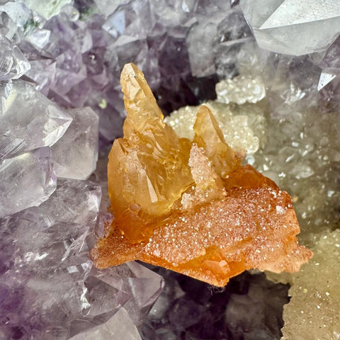 Uruguayan Amethyst Polished Freeform with Calcite Starship 4 - Kenna's Crystals from TikTok