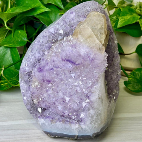 Uruguayan Amethyst with Calcite Bridge 5 - Kenna's Crystals from TikTok