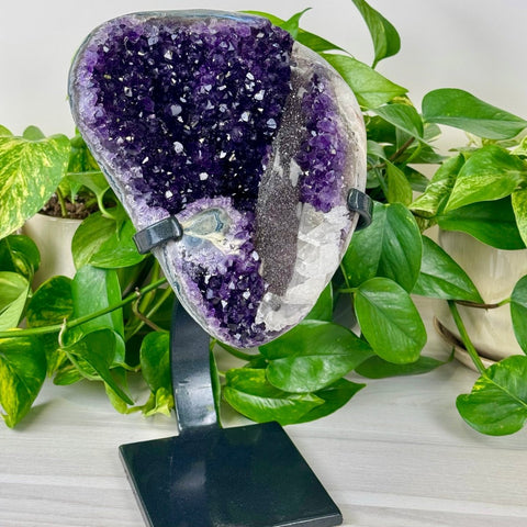Uruguayan Amethyst with Custom Stand C 3 - Kenna's Crystals from TikTok