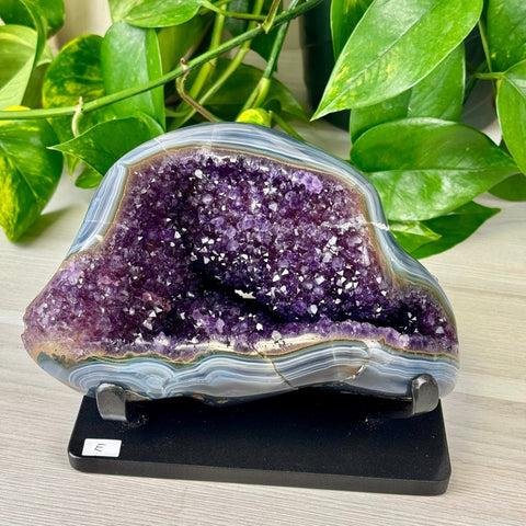 Uruguayan Amethyst with Custom Stand E 5 - Kenna's Crystals from TikTok