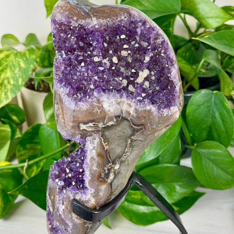 Uruguayan Amethyst with Custom Stand E2 33 - Kenna's Crystals from TikTok