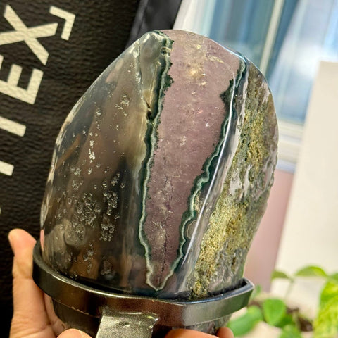 Uruguayan Amethyst with Custom Stand E2 39 - Kenna's Crystals from TikTok