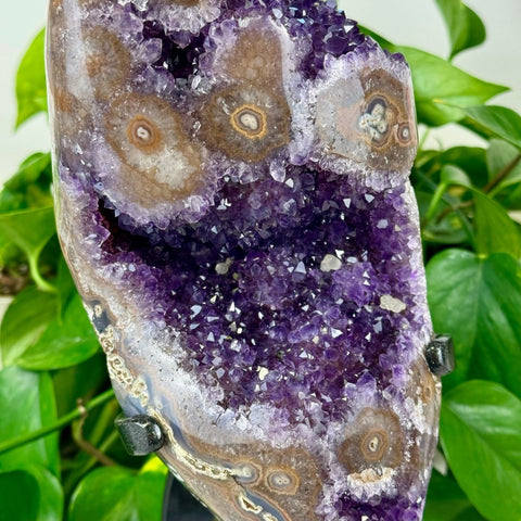 Uruguayan Amethyst with Custom Stand E2 32 - Kenna's Crystals from TikTok
