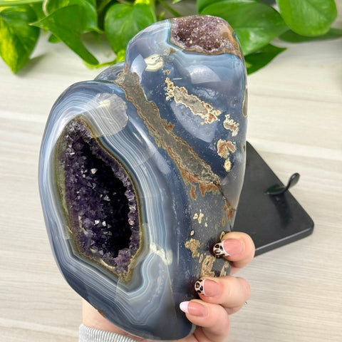 Uruguayan Amethyst with Custom Stand E2 36 - Kenna's Crystals from TikTok