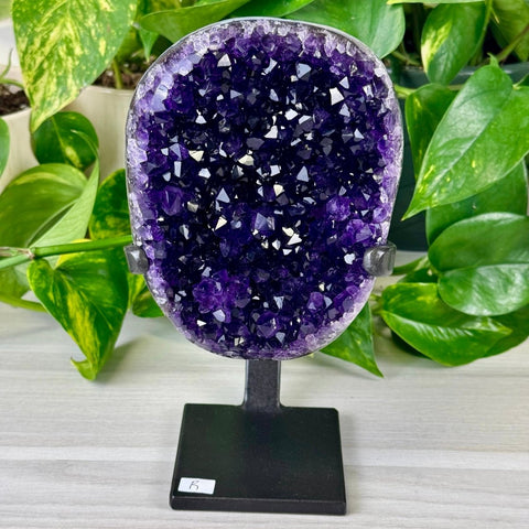 Uruguayan Amethyst with Custom Stand R 18 - Kenna's Crystals from TikTok